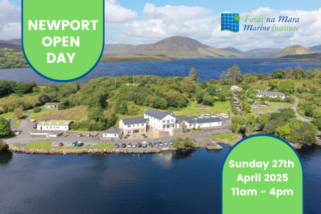 The Marine Institute's Newport Research Facility in Co Mayo will host an Open Day for all on Sunday 27th April 2025 from 11am to 4pm