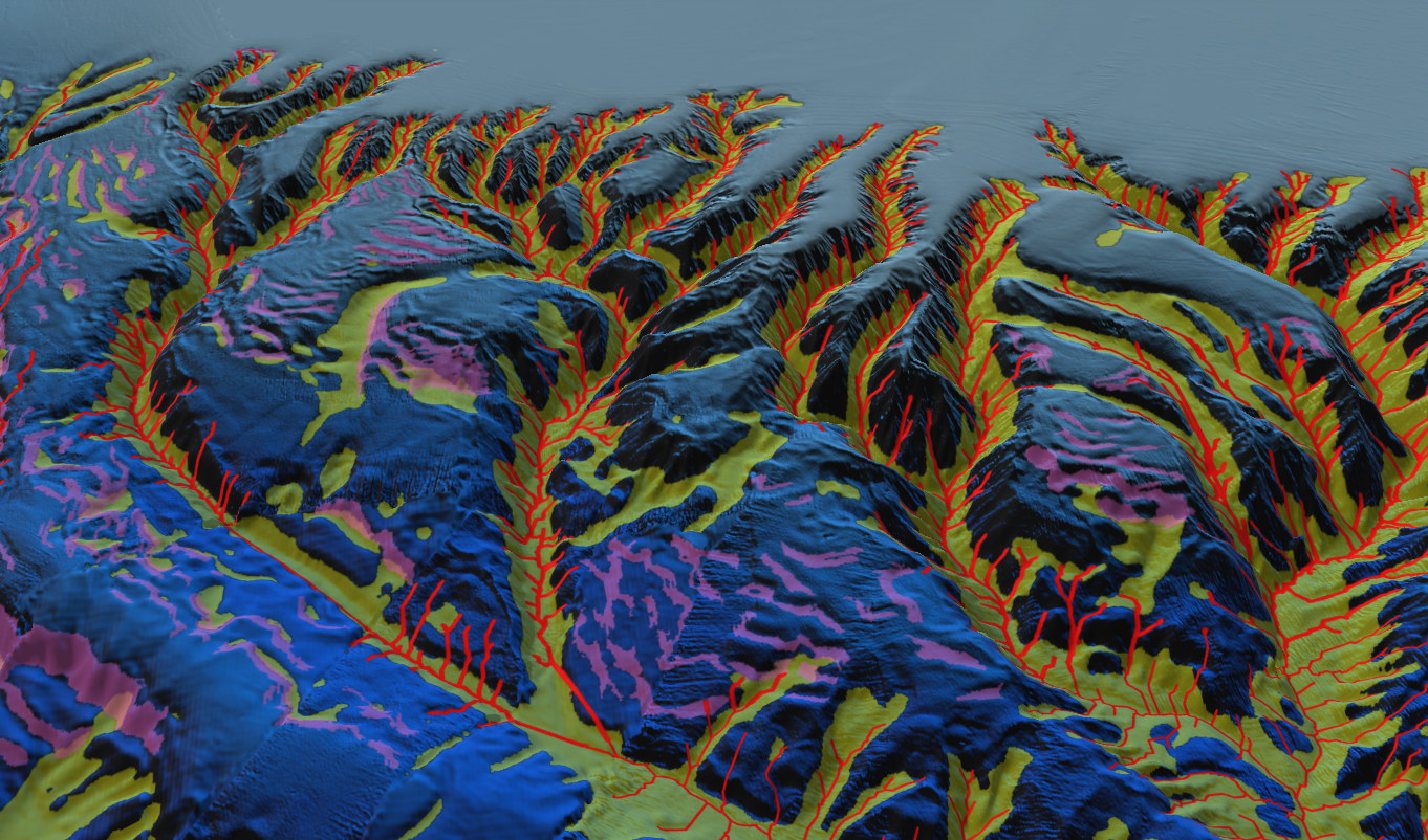 3D image of Ireland's geomorphological seabed map