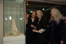 Léa Delhaise, Catherine Connolly at the exhibition launch