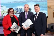 Presentation of the 2024 Stock Book with Sinéad McSherry, Assistant Secretary General, Seafood and Marine, Department of Agriculture, Food and the Marine, Timmy Dooley TD, Minister of State for Fisheries and the Marine, and Rick Officer, CEO of the Marine Institute. 
