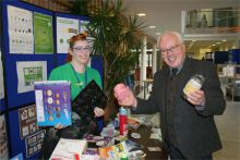 Paul Connolly, CEO of the Marine Institute and Debbi Pedreschi, member of the Marine Institute's Get Greener Team. 