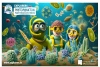 Artwork displaying young explorers under water