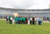 A group of Bursars from 2025 standing togeter with the organiser team near the Marine Institute HQ in Oranmore. 