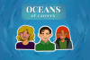 Oceans of careers illustrated banner with three scientists