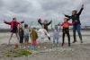 GRATTAN BEACH - GALWAY:Galway kids join Sibéal Regan from the Marine Institute’s Explorers Education Programme, on a mermaid purse hunt as part of European Maritime Day - In My Country celebrations. Photo Cushla Dromgool-Regan