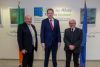 Marine Institute Chairman Dr. John Killeen, Minister for Agriculture, Food and the Marine Charlie McConalogue TD, and Dr Paul Connolly, CEO Marine Institute at the Marine Institute in Rinville, Oranmore, Co. Galway.